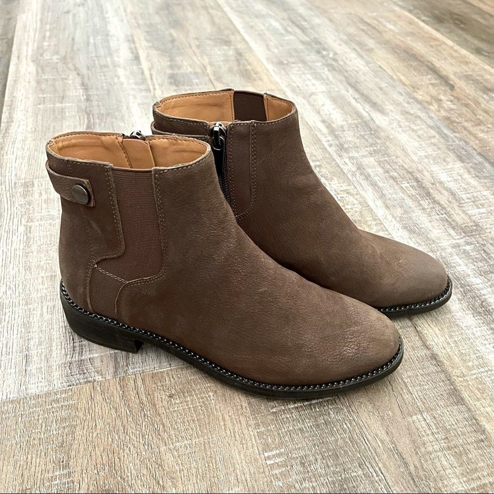 Franco Sarto brown leather booties